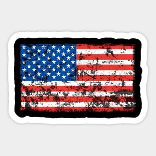 American Flag T-Shirt Sticker